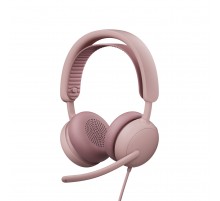Гарнітура Logitech Zone Wired 2 USB Rose (981-001620)