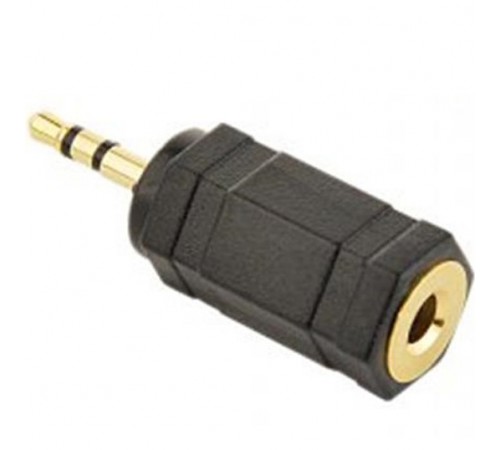 Адаптер Cablexpert 2.5 мм - 3.5 мм (M/F), чорний (A-3.5F-2.5M)