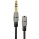 Аудіо-кабель Cablexpert 3.5 мм - 6.35 мм (F/M), 0.2 м, чорний (A-63M35F-0.2M)