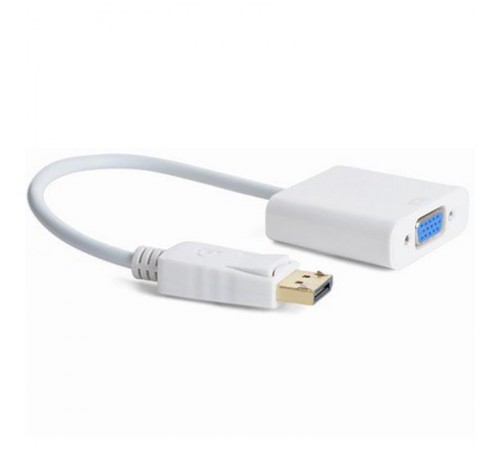Адаптер Cablexpert DisplayPort - VGA (M/F), 0.15 м, білий (A-DPM-VGAF-02-W) пакет