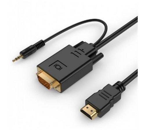 Кабель Cablexpert HDMI - VGA+3.5 мм V 1.4 (M/M), 3 м, чорний (A-HDMI-VGA-03-10) пакет