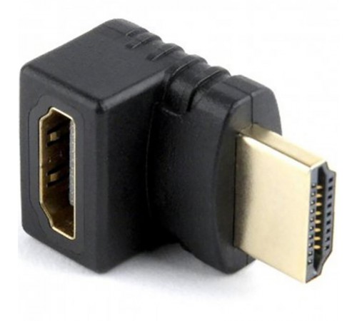Адаптер Cablexpert HDMI - HDMI, M/F, Г-подібний, чорний (A-HDMI270-FML) пакет