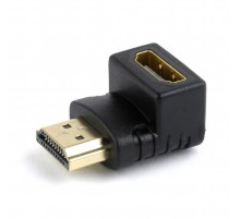 Адаптер Cablexpert HDMI - HDMI (M/F), кут 90 градусів, чорний (A-HDMI90-FML) пакет