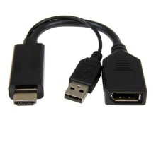Адаптер Cablexpert HDMI - DisplayPort V 2.0 (M/F), 0.1 м, чорний (A-HDMIM-DPF-01) коробка