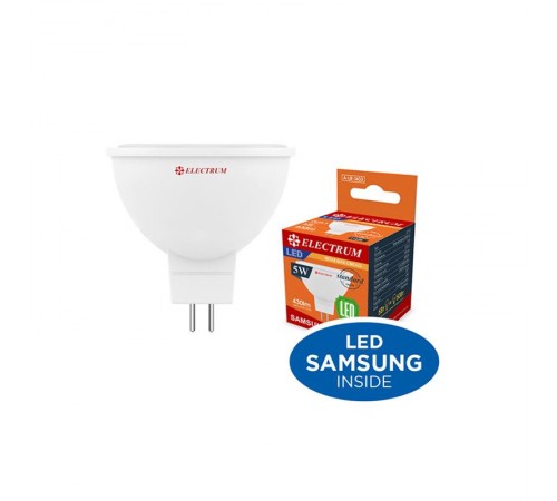 Світлодіодна лампа Electrum 5W MR-16 GU5.3 3000K (A-LR-1432) Світлодіодна лампа Electrum 5W MR-16 GU5.3 3000K (A-LR-1432)
