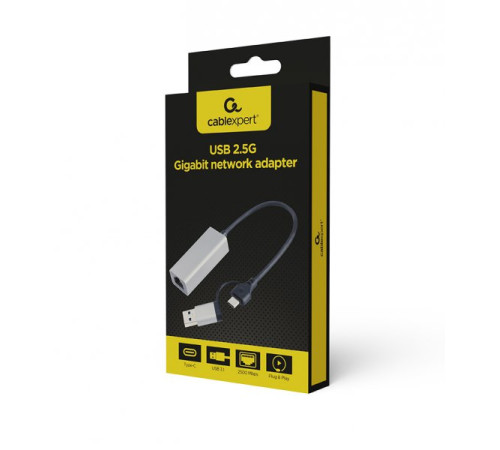 Мережевий адаптер Cablexpert A-USB3AC-LAN2G-01