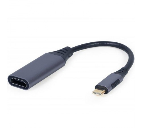 Адаптер Cablexpert HDMI - USB Type-C (F/M), 0.15 м, Black (A-USB3C-HDMI-01)