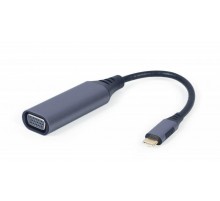 Адаптер Cablexpert VGA - USB Type-C (F/M), 0.15 м, Black (A-USB3C-VGA-01)