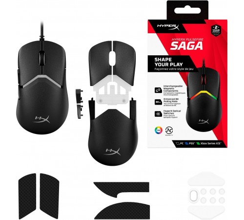 Миша HyperX Pulsefire Saga Black (A2PB3AA)