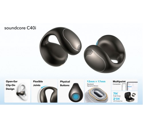 Bluetooth-гарнітура Anker SoundCore C40i Dark Gray (A3331GZ1)