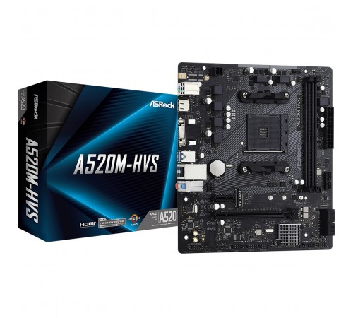 Материнська плата ASRock A520M-HVS Socket AM4