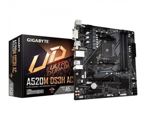 Материнська плата Gigabyte A520M DS3H AC Socket AM4 Материнська плата Gigabyte A520M DS3H AC Socket AM4
