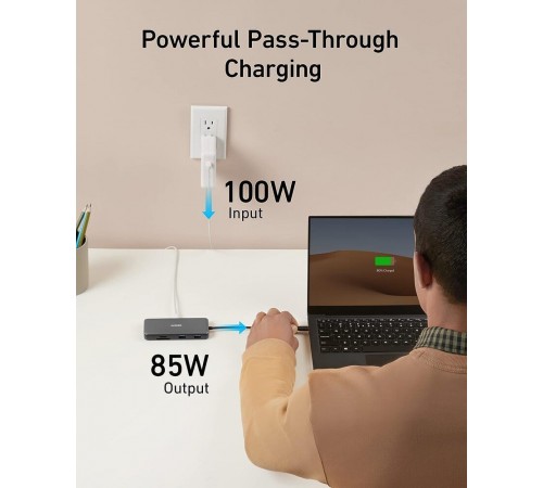 USB-хаб Anker USB-C 8-в-1 Black (A83830A2)