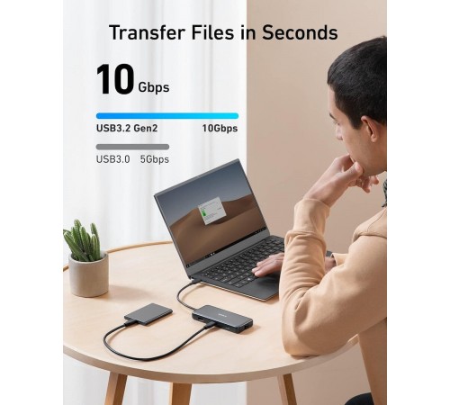 USB-хаб Anker USB-C 8-в-1 Black (A83830A2)