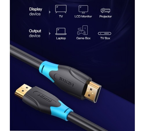 Кабель Vention HDMI - HDMI V 2.0 (M/M), 1.5 м, Black (AACBG) Кабель Vention HDMI - HDMI V 2.0 (M/M), 1.5 м, Black (AACBG)