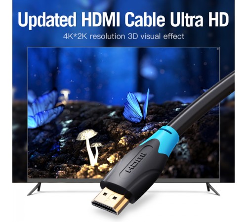 Кабель Vention HDMI - HDMI V1.4 (M/M), 5 м, чорний (AACBJ)