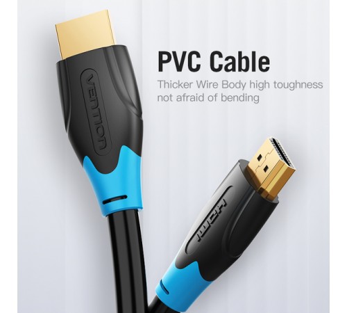 Кабель Vention HDMI - HDMI V1.4 (M/M), 5 м, чорний (AACBJ)