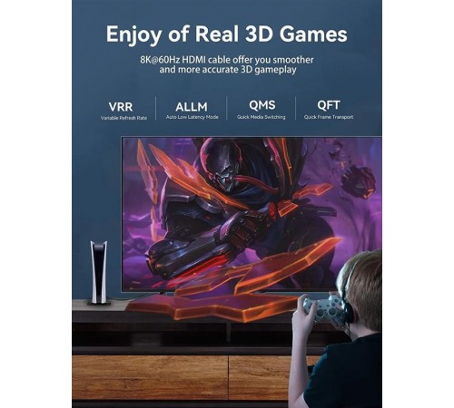 Кабель Vention HDMI - HDMI v.2.1 (M/M), 1 м, Black (AANBF)