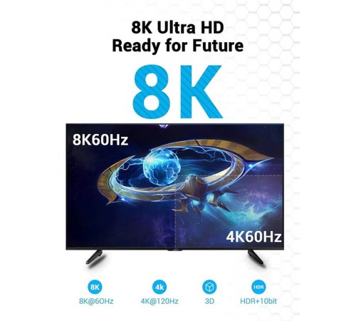 Кабель Vention HDMI - HDMI v.2.1 (M/M), 1 м, Black (AANBF)
