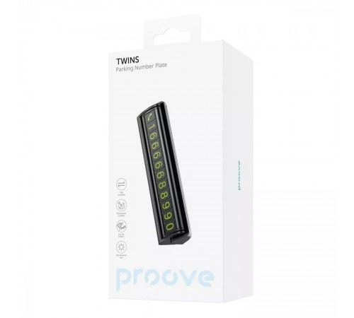 Карта парковки Proove Twins Parking Number Plate Black (AATP00000001)
