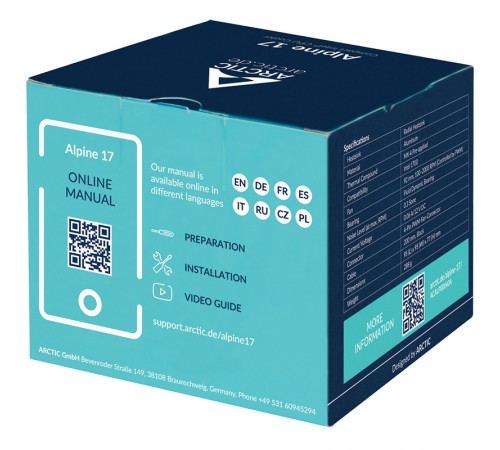 Кулер процесорний Arctic Alpine 17 (ACALP00040A)