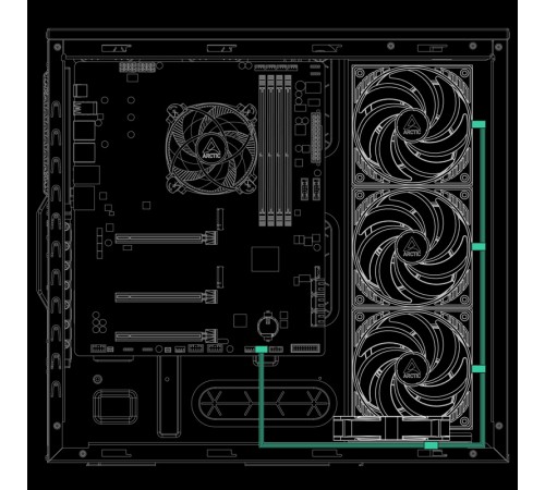 Кабель-розгалужувач живлення вентилятора PWM Arctic 1-4 (ACCBL00007A)