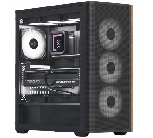 Корпус AeroCool D501A-G-BK-v2 (ACCM-DS01043.11) Black без БЖ