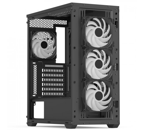 Корпус AeroCool D501A-G-BK-v2 (ACCM-DS01043.11) Black без БЖ