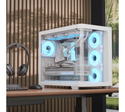 Корпус AeroCool P500C-G-WT-v1 (ACCM-PN01043.21) White без БЖ