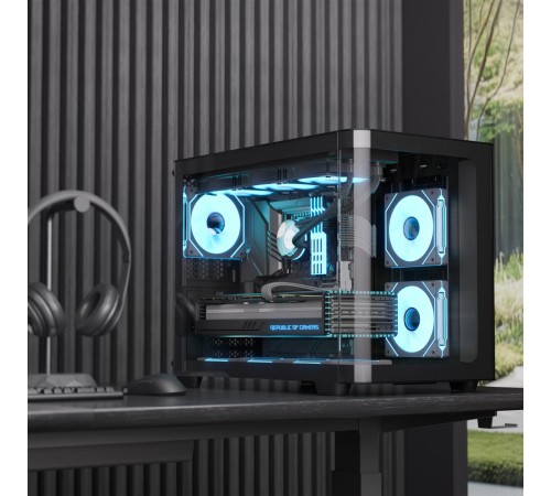 Корпус AeroCool P300C-G-BK-v1 (ACCS-PN02033.11) Black без БЖ