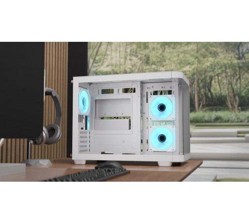 Корпус AeroCool P300C-G-WT-v1 (ACCS-PN02033.21) White без БЖ