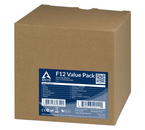 Вентилятор Arctic F12 Black - 5 Pack (ACFAN00248A) Вентилятор Arctic F12 Black - 5 Pack (ACFAN00248A)