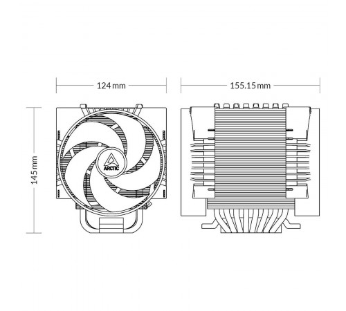 Кулер процесорний Arctic 4U-M Rev.2 (ACFRE00133B)