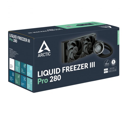 Система водяного охолодження Arctic Liquid Freezer III Pro 280 Black (ACFRE00179A)