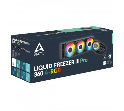 Система водяного охолодження Arctic Liquid Freezer III Pro 360 A-RGB Black (ACFRE00184A)