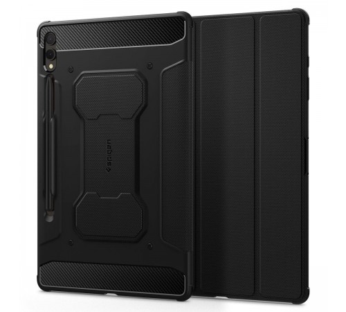 Чохол-книжка Spigen Rugged Armor Pro для Samsung Galaxy Tab S9+ 12.4 SM-X810/SM-X816 / Tab S10+ 12.4 SM-X820/SM-X826 Black (ACS06539)