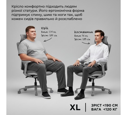 Крісло для геймерів Anda Seat X-Air Pro Size XL Mesh Gray (AD-WY-01-GGF-G01)