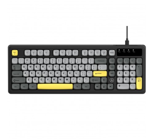 Клавіатура Ajazz AF98 Black USB-C Black Gray Yellow (AF98-BGY)