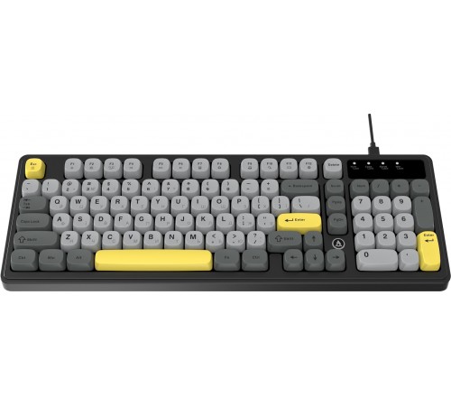 Клавіатура Ajazz AF98 Black USB-C Black Gray Yellow (AF98-BGY)