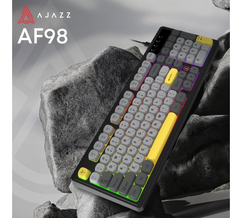 Клавіатура Ajazz AF98 Black USB-C Black Gray Yellow (AF98-BGY)
