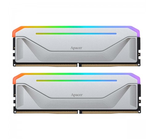 Модуль пам`ятi DDR5 2x16GB/5200 Apacer NOX RGB Silver (AH5U32G52C522NWAA-2)