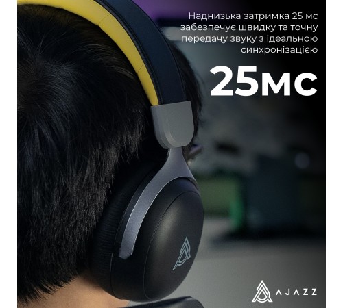 Bluetooth-гарнітура Ajazz AHM08 MAX 3-Mode Black (AHM08-MAX-BGY)