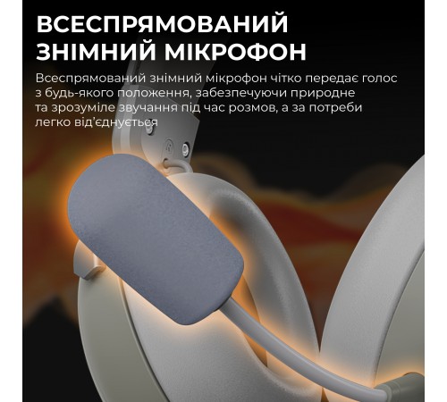 Bluetooth-гарнітура Ajazz AHM08 MAX 3-Mode Grey (AHM08-MAX-GW)