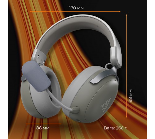 Bluetooth-гарнітура Ajazz AHM08 MAX 3-Mode Grey (AHM08-MAX-GW)