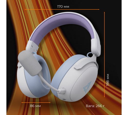 Bluetooth-гарнітура Ajazz AHM08 MAX 3-Mode White (AHM08-MAX-PWB)