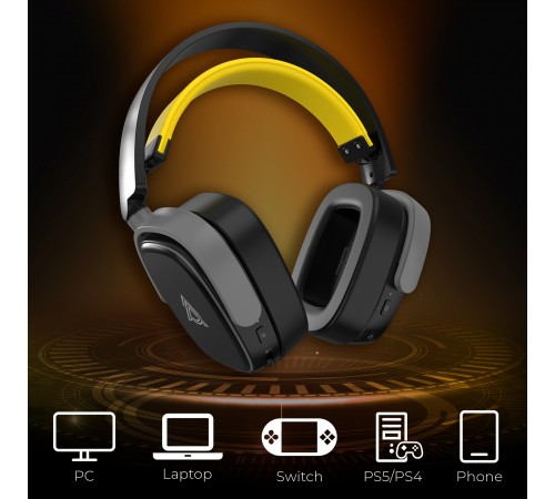 Bluetooth-гарнітура Ajazz AHM09 MAX 3-Mode Black (AHM09-MAX-BGY)