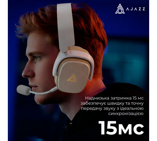 Bluetooth-гарнітура Ajazz AHM09 MAX 3-Mode Grey (AHM09-MAX-GW)