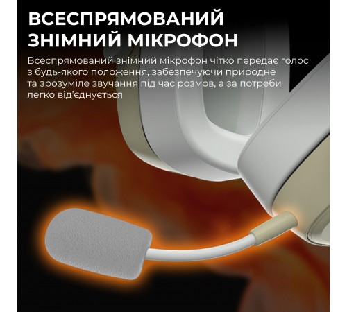 Bluetooth-гарнітура Ajazz AHM09 MAX 3-Mode Grey (AHM09-MAX-GW)