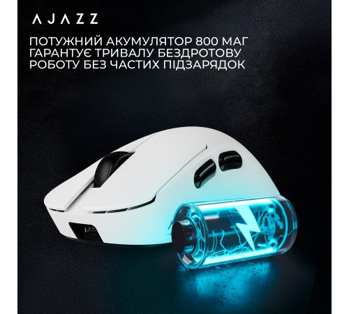 Миша бездротова Ajazz AJ179 V2 Max White (AJ179-V2-MAX-W)