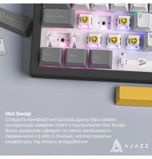 Клавіатура Ajazz AK650 Moon Yellow Switch Black USB-C (AK650-MY-GWY)